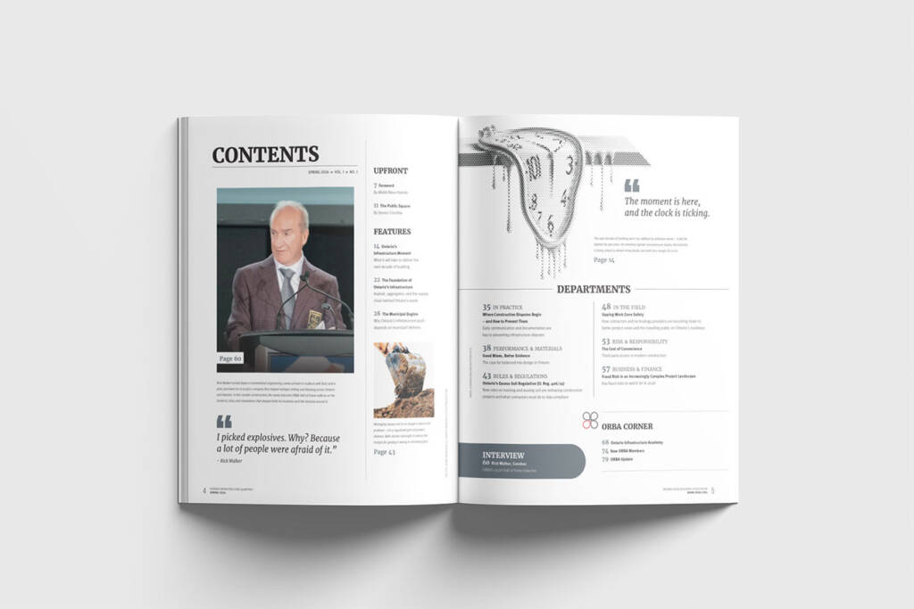 Page spread open to table of contents