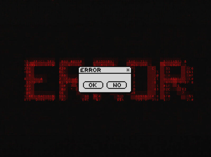 Critical Error Warning Message Window.