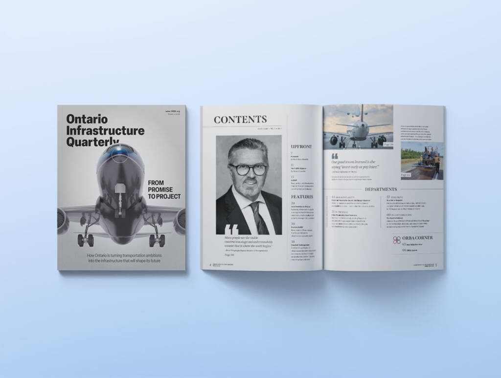 Cover and TOC for Ontario Infrastructure Quarterly • Issue 2 2026