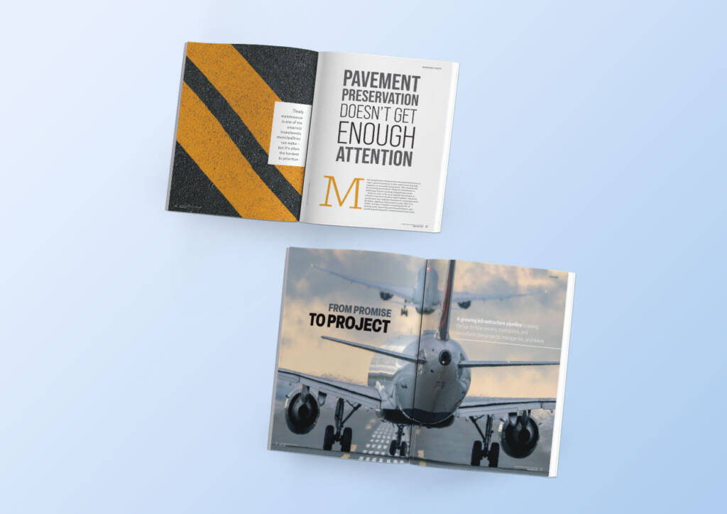 Page spreads for Cover and TOC for Ontario Infrastructure Quarterly • Issue 2 2026